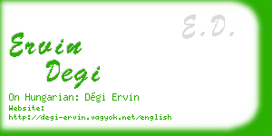 ervin degi business card